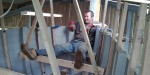Joff relaxes after bending in the final steamed frame...